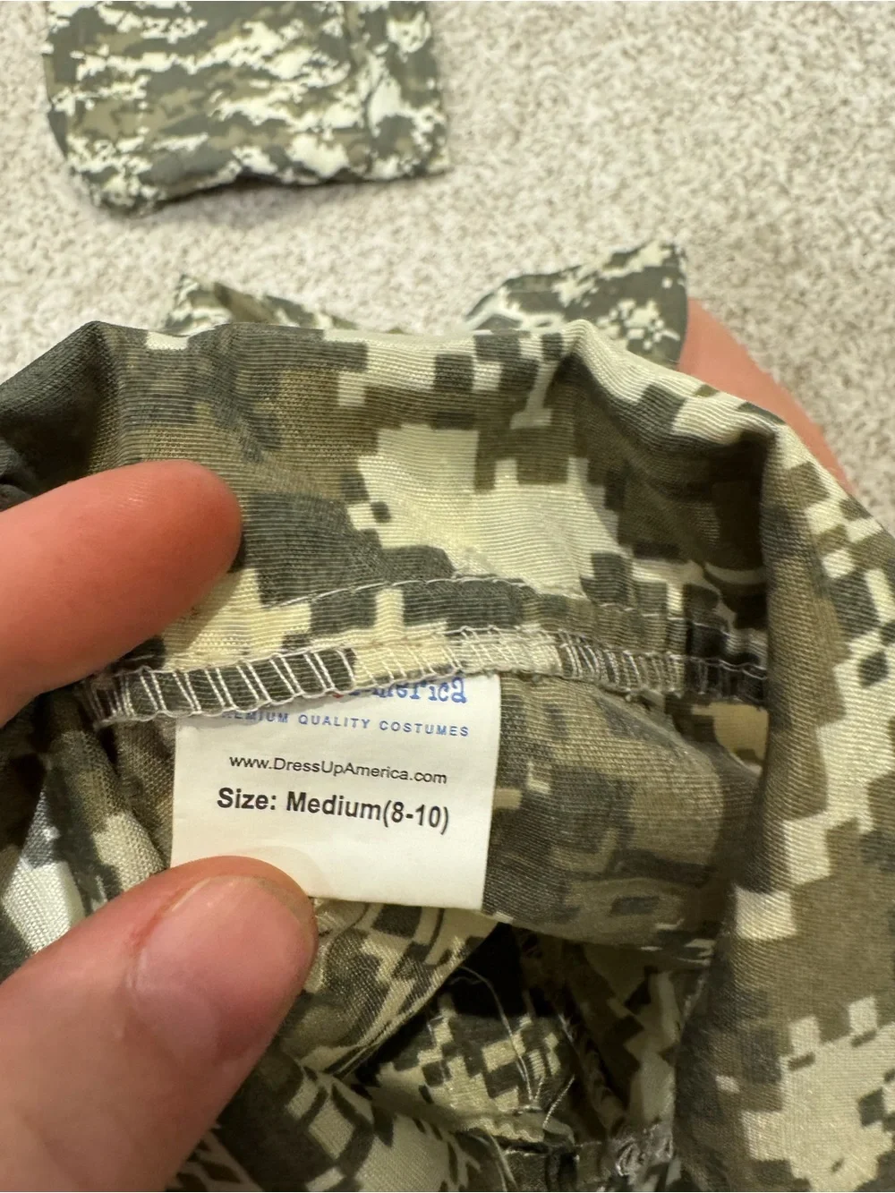 Dress Up America Special Forces Navy Seal Camo Costume Set Kids Medium 8-10